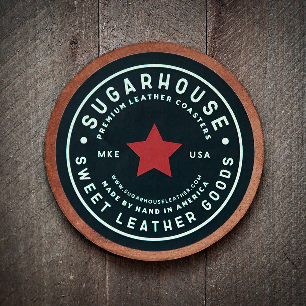 Lake Leather Coaster