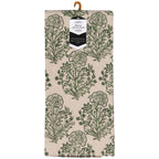 Viridian Block Print Dishtowel