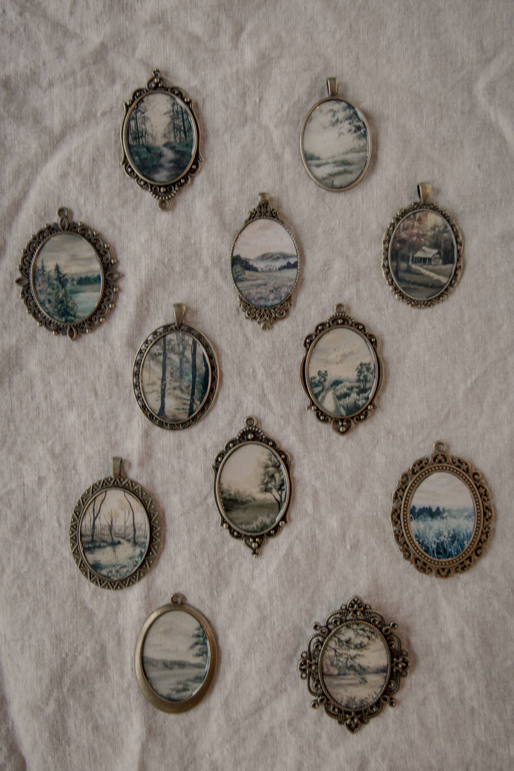 Landscape Antique Style Magnet Sets: Set of 5