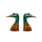 Fox Run Duck Decorative Bookend Set, Iron, 4.25”x2.9”x5.73"