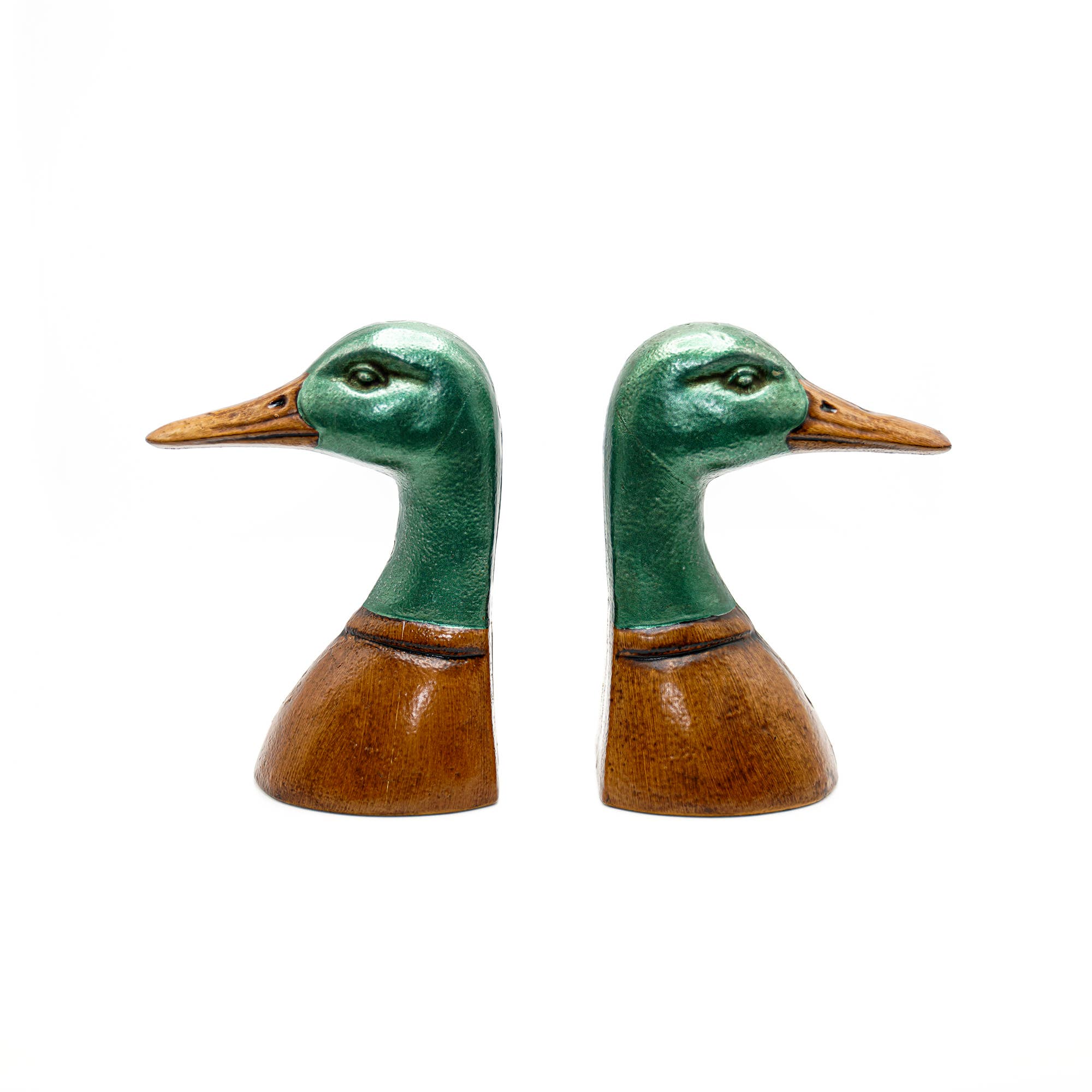 Fox Run Duck Decorative Bookend Set, Iron, 4.25”x2.9”x5.73"