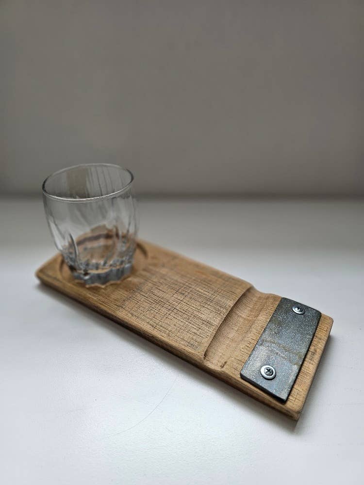 Whiskey Stave Cigar Tray: LIGHT
