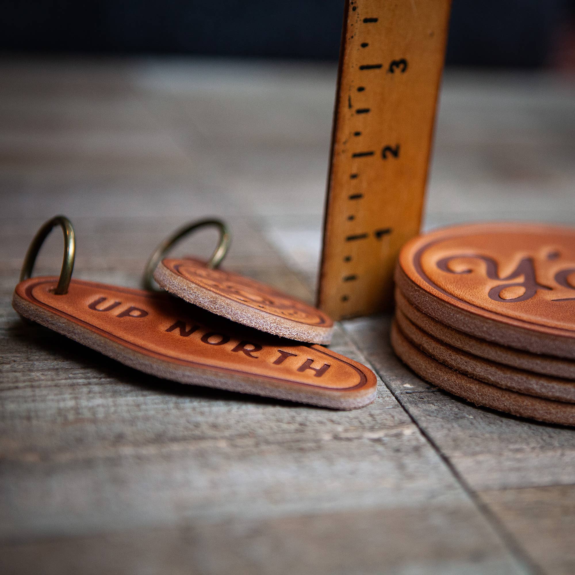 Lake Leather Coaster