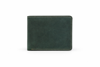 Men’s Full-Grain Crazy Leather Bifold Wallet with ID Window : Brown