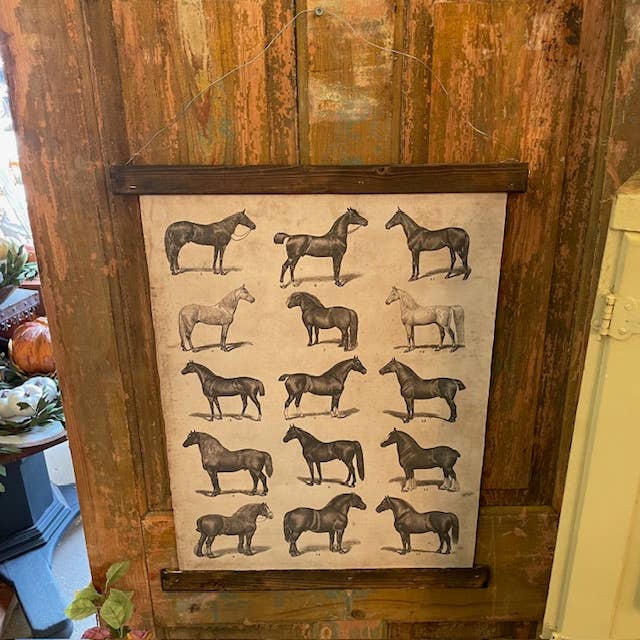 Vintage Horse Hanging Poster