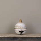 12.25" WHITE & GOLD SLEIGH BELL