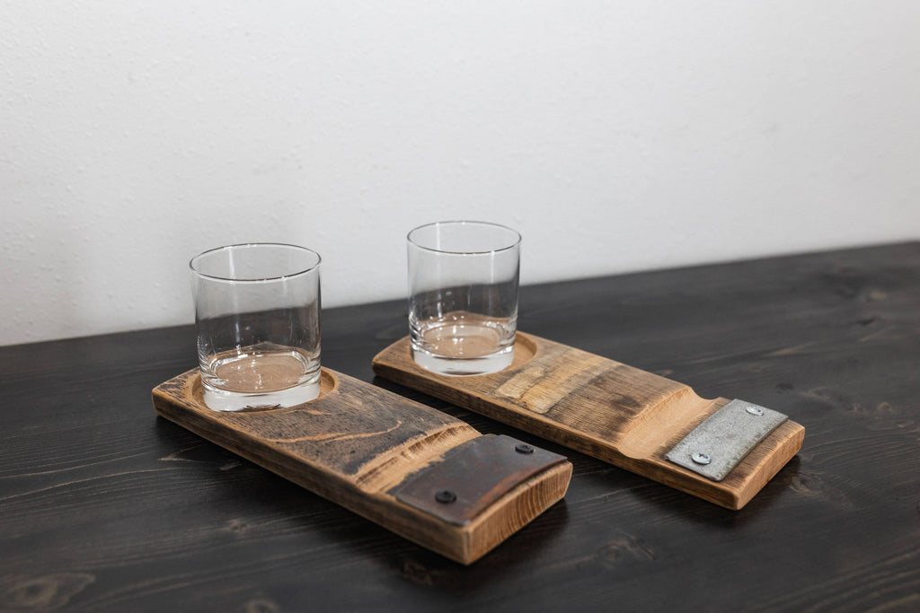 Whiskey Stave Cigar Tray: LIGHT