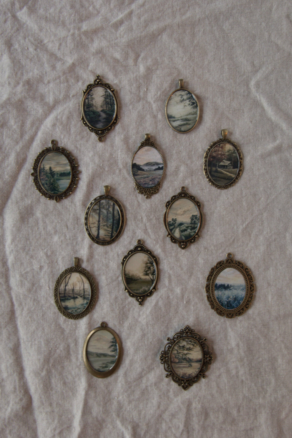 Landscape Antique Style Magnet Sets: Set of 5