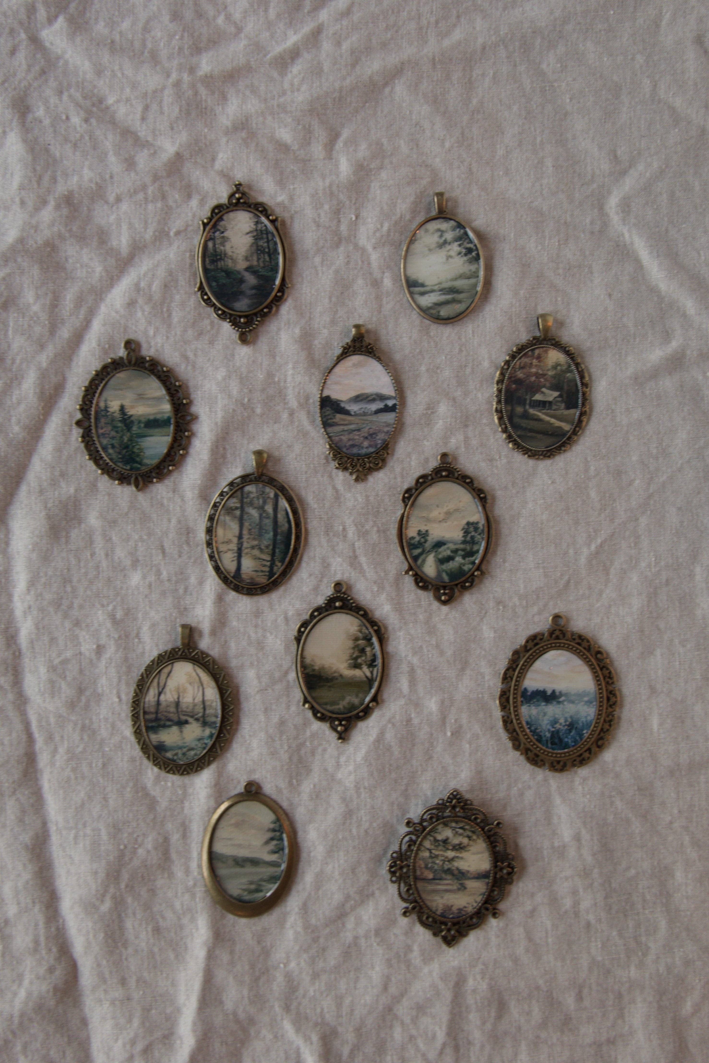 Landscape Antique Style Magnet Sets: Set of 5