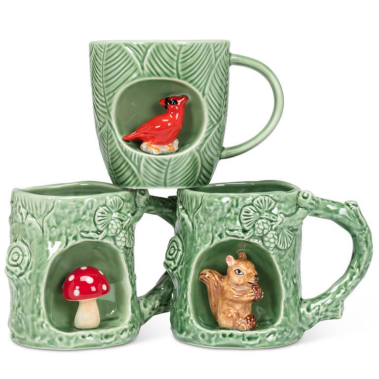 Nature Inspired Mug with Alcove-4"H(11oz): Squirrel