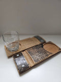 Whiskey Stave Cigar Tray: LIGHT