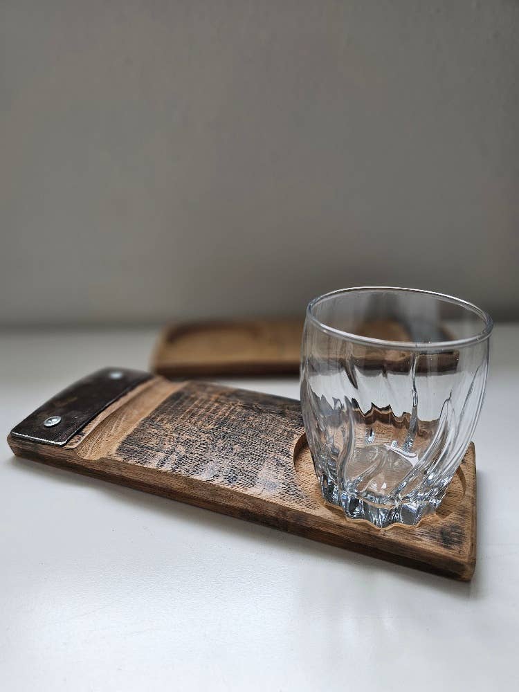 Whiskey Stave Cigar Tray: LIGHT