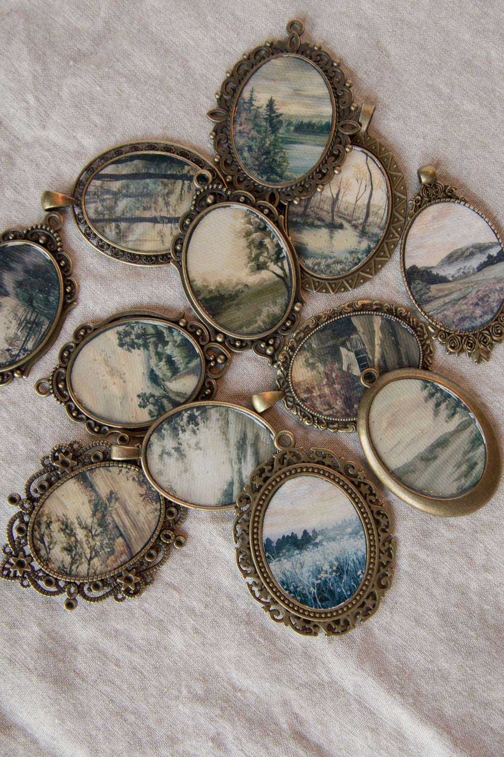 Landscape Antique Style Magnet Sets: Set of 5