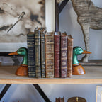 Fox Run Duck Decorative Bookend Set, Iron, 4.25”x2.9”x5.73"