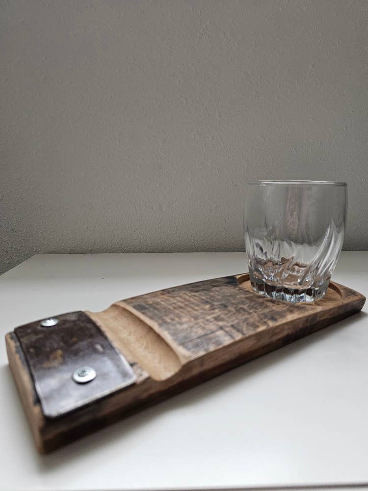 Whiskey Stave Cigar Tray: LIGHT