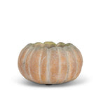 Cement Pumpkin Planter: Small Low (5.5"W)