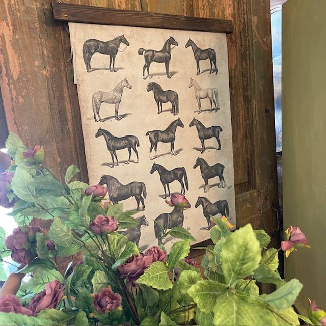 Vintage Horse Hanging Poster