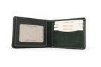 Men’s Full-Grain Crazy Leather Bifold Wallet with ID Window : Brown
